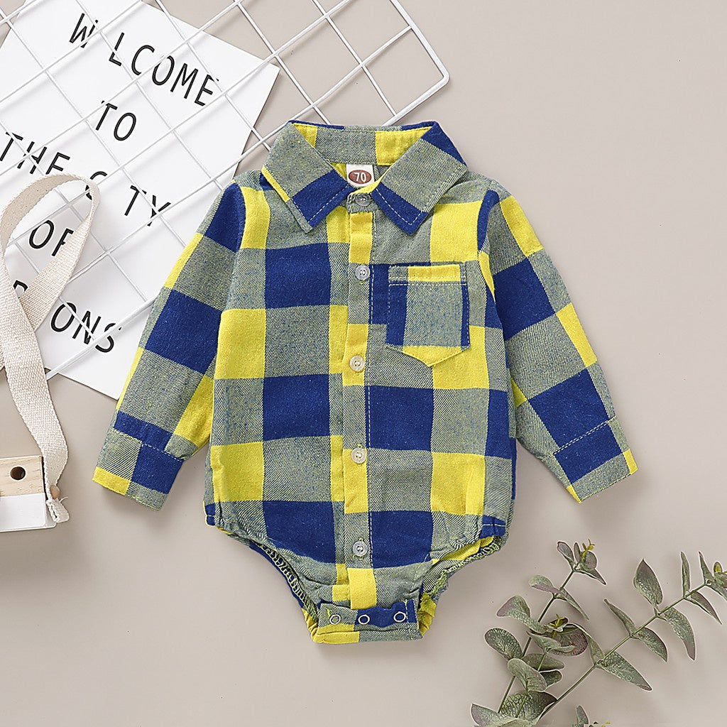 Plaid Gentleman Jumpsuit