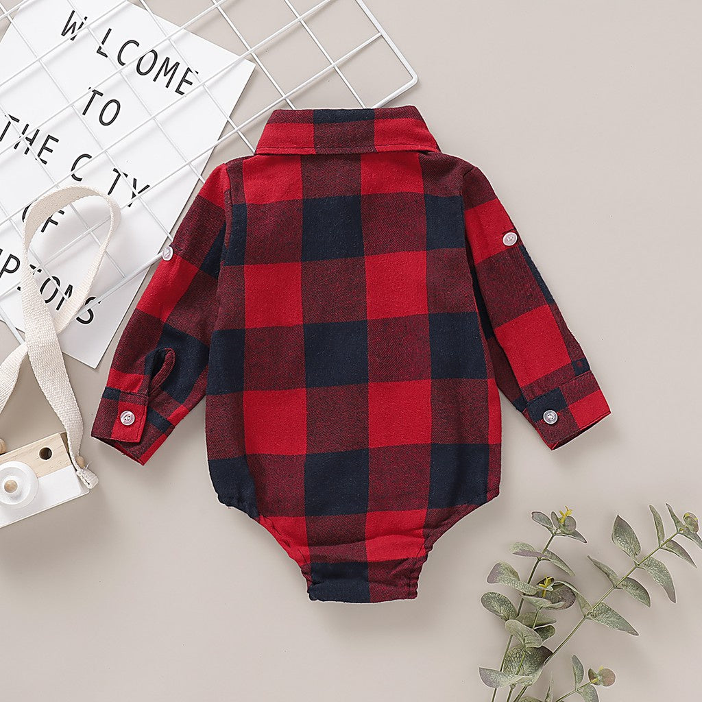Plaid Gentleman Jumpsuit
