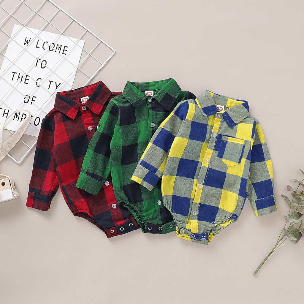 Plaid Gentleman Jumpsuit