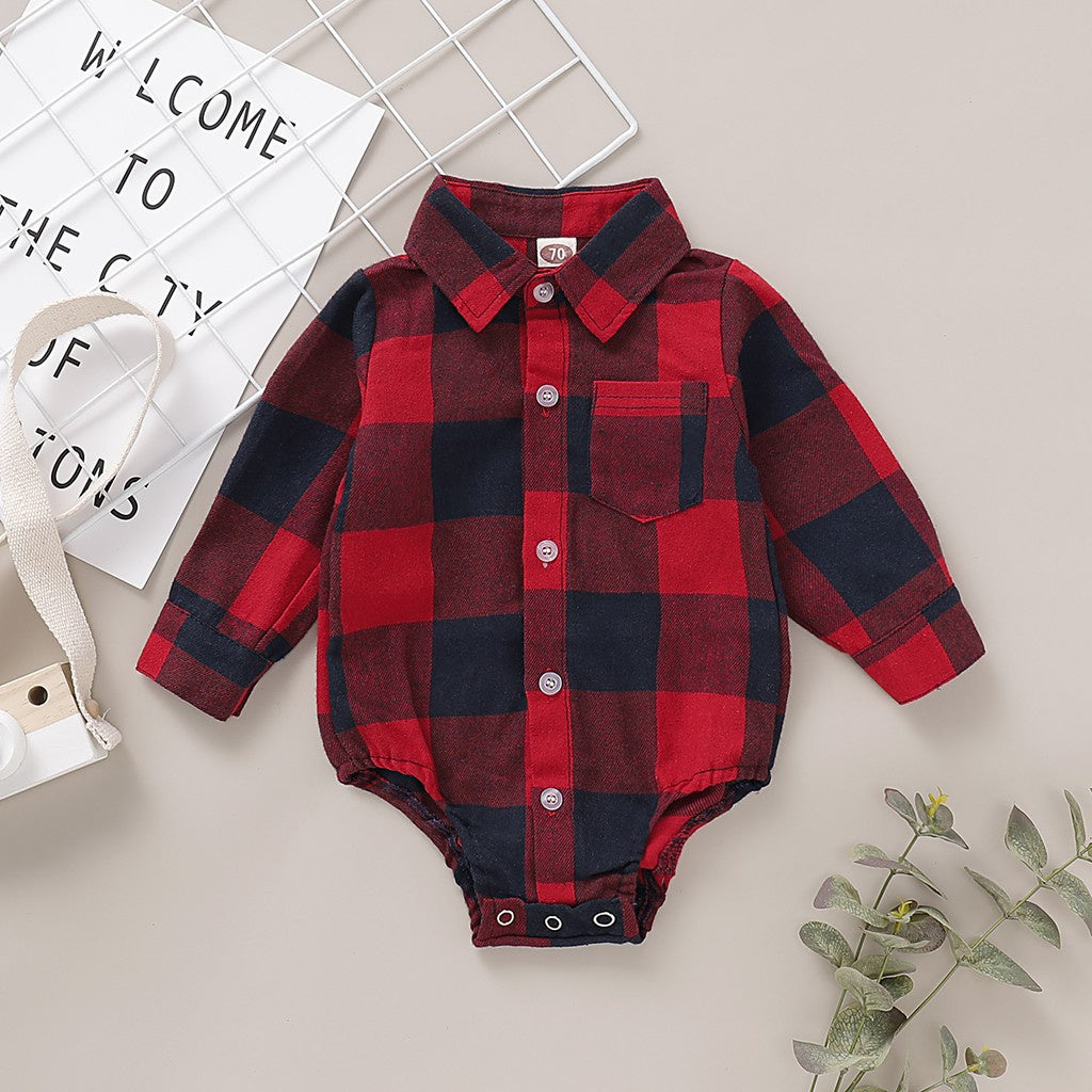 Plaid Gentleman Jumpsuit