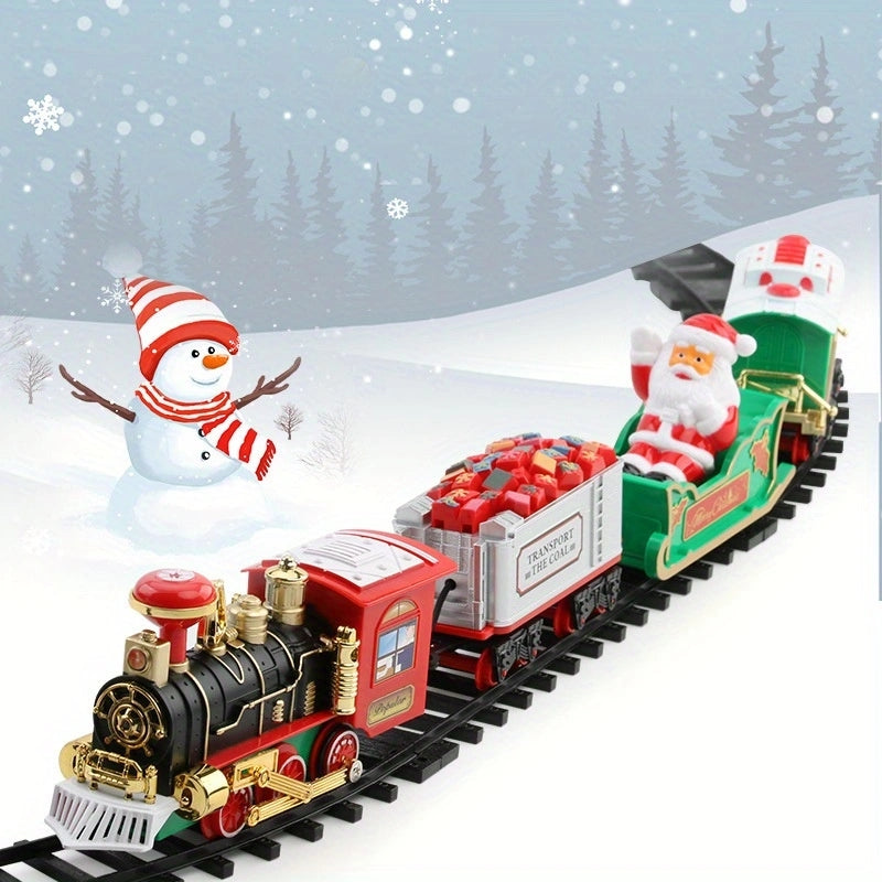 Christmas Electric Train Set For Kids & Decoration