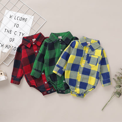Plaid Gentleman Jumpsuit
