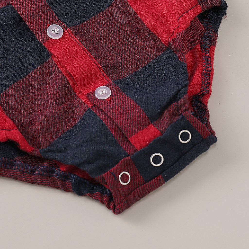 Plaid Gentleman Jumpsuit