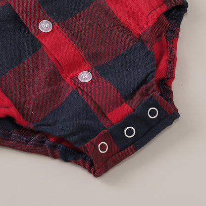 Plaid Gentleman Jumpsuit
